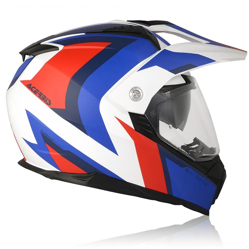 Crosstourer Casco Acerbis Flip Fs-606 Bianco Blu Rosso 3 Crosstourer Casco Acerbis Flip Fs-606 Bianco Blu Rosso - immagine 3