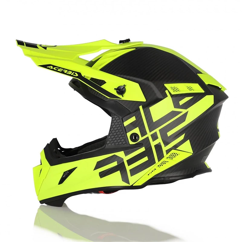 Fibra Casco Acerbis Steel Carbon Giallo Fluo 3 Fibra Casco Acerbis Steel Carbon Giallo Fluo - immagine 3