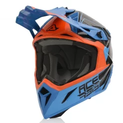 Fibra Casco Acerbis Steel Carbon Arancio Blu