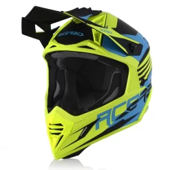Fibra Casco Acerbis X Track Vtr Blu Chiaro Giallo