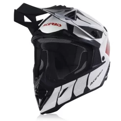 Fibra Casco Acerbis X Track Vtr Bianco Rosso