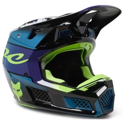 Fibra Casco Fox V3 Rs Dkay Maui Blu