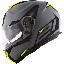 Policarbonato Casco Modulare Givi X.21 Spirit Grigio Opaco Giallo -Macna Italia givi x21 spirit helmet grigio 3