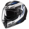 Fibra Casco Hjc F70 Carbon Kesta Blu