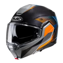 Policarbonato Casco Modulare Hjc I100 Beston Arancio Blu