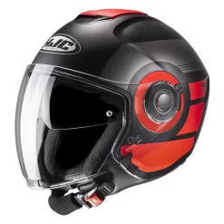Policarbonato Casco Jet Hjc I40 Spina Rosso Nero