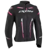 Tessuto Traforate Giacca Donna Ixon Striker Air Nero Bianco Fucsia