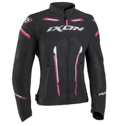 Tessuto Traforate Giacca Donna Ixon Striker Air Nero Bianco Fucsia