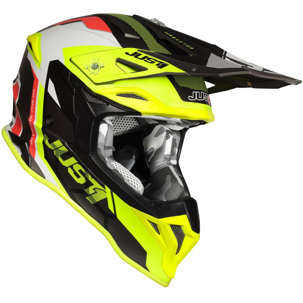 Policarbonato Casco Just-1 J39 Reactor Giallo Fluo Rosso Titanio 2 Policarbonato Casco Just-1 J39 Reactor Giallo Fluo Rosso Titanio - immagine 2