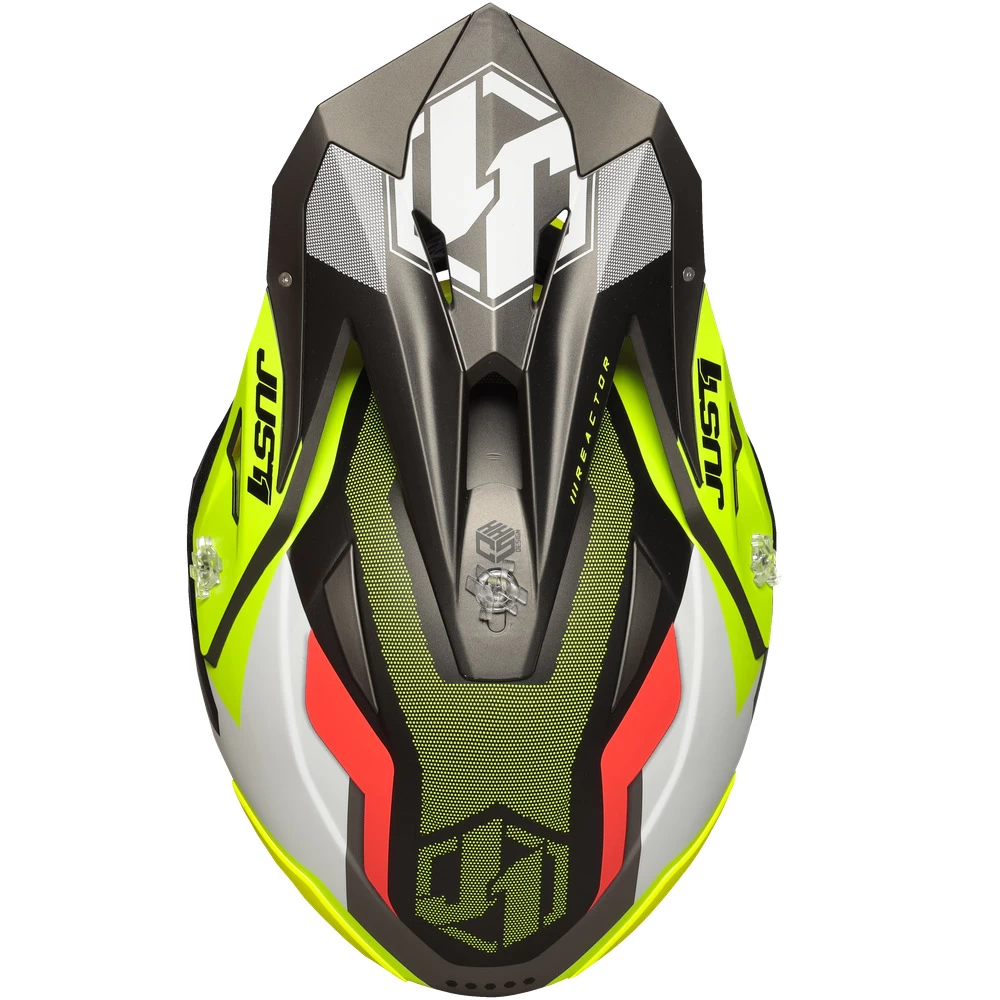 Policarbonato Casco Just-1 J39 Reactor Giallo Fluo Rosso Titanio 5 Policarbonato Casco Just-1 J39 Reactor Giallo Fluo Rosso Titanio - immagine 5