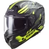Fibra Casco Ls2 Ff327 Challenger Spin Nero Hv Giallo