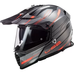 Crosstourer Ls2 Mx436 Pioneer Evo Knight Titanio Arancio Fluo