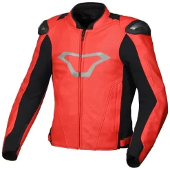 Pelle Traforate Giacca Pelle Macna Aviant Air Rosso Nero