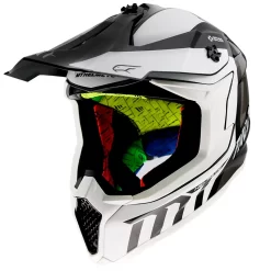 Policarbonato Casco Mt Helmets Falcon Warrior B0 Bianco