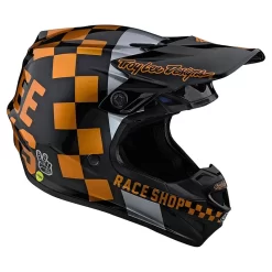 Policarbonato Casco Troy Lee Designs Se4 Polyacrylite Checker Oro -Macna Italia tld se4 poly checker gold 3