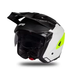 Trial Casco Ufo Sheratan 2206 Nero Bianco Giallo