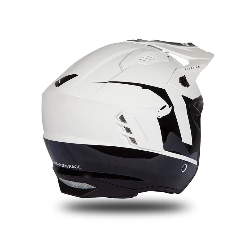 Trial Casco Ufo Sheratan 2206 Bianco Nero 4 Trial Casco Ufo Sheratan 2206 Bianco Nero - immagine 4